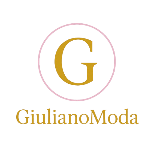 Giulianomoda logo wit geel roze mijn account winkelwagen